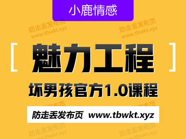 小鹿情感坏男孩《魅力工程1.0》